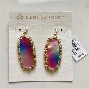 Kendra Scott watercolor macrame lee earrings.